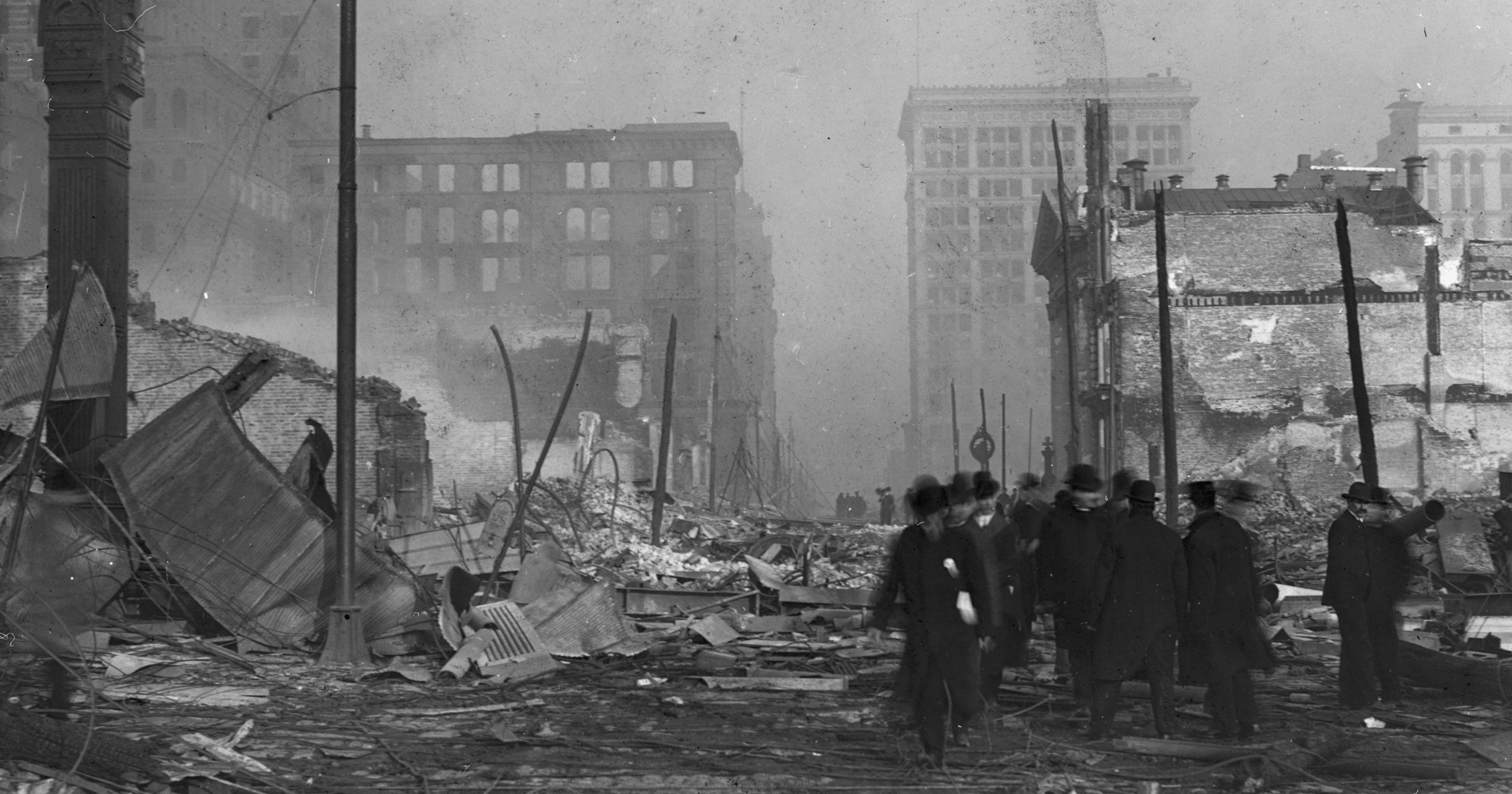 Scene of North Charles Street after the Great Fire of 1904